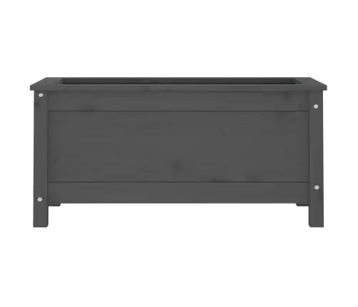 Dārza Puķu Kaste, Pelēka, 82,5X40X39 Cm, Priedes Masīvkoks Vidaxl