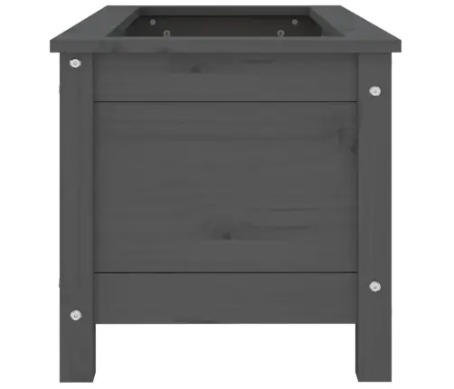Dārza Puķu Kaste, Pelēka, 82,5X40X39 Cm, Priedes Masīvkoks Vidaxl