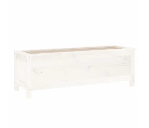 Augstā Puķu Kaste, Balta, 119,5X40X39 Cm, Priedes Masīvkoks Vidaxl