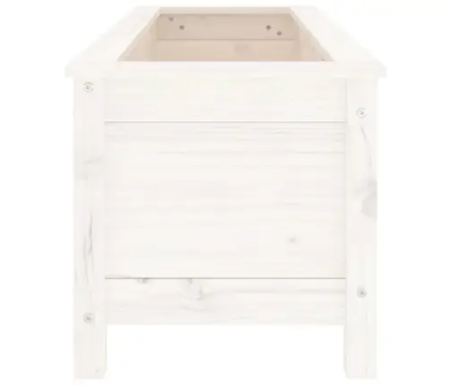 Augstā Puķu Kaste, Balta, 119,5X40X39 Cm, Priedes Masīvkoks Vidaxl