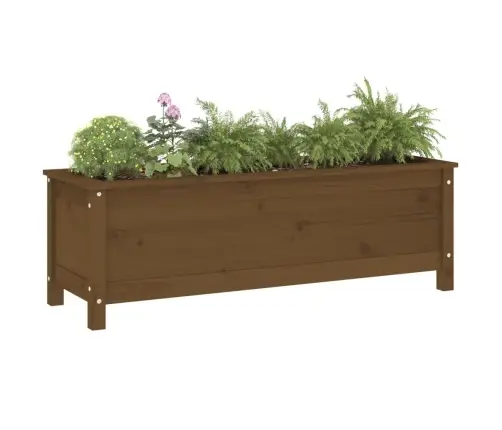 Augstā Puķu Kaste, Brūna, 119,5X40X39 Cm, Priedes Masīvkoks Vidaxl