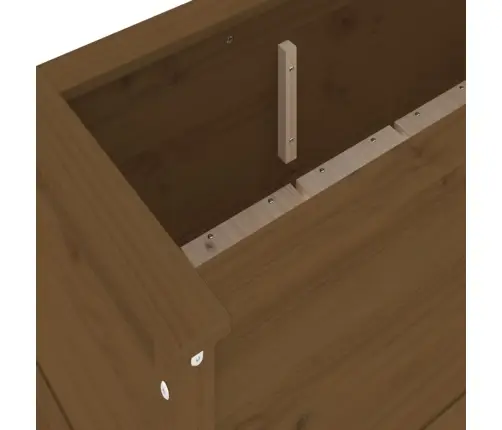 Augstā Puķu Kaste, Brūna, 119,5X40X39 Cm, Priedes Masīvkoks Vidaxl