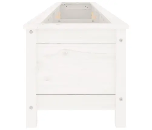 Augstā Puķu Kaste, Balta, 199,5X40X39 Cm, Priedes Masīvkoks Vidaxl