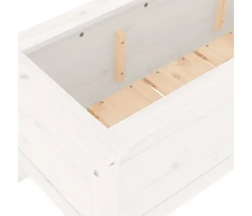 Augstā Puķu Kaste, Balta, 199,5X40X39 Cm, Priedes Masīvkoks Vidaxl