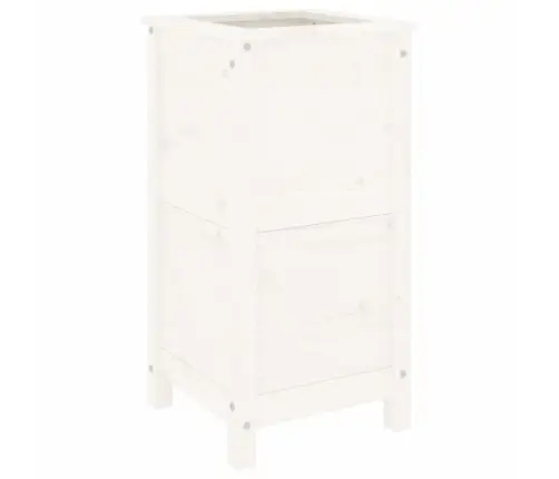 Dārza Puķu Kaste, Balta, 40X40X78 Cm, Priedes Masīvkoks Vidaxl