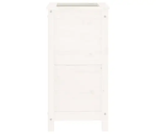 Dārza Puķu Kaste, Balta, 40X40X78 Cm, Priedes Masīvkoks Vidaxl