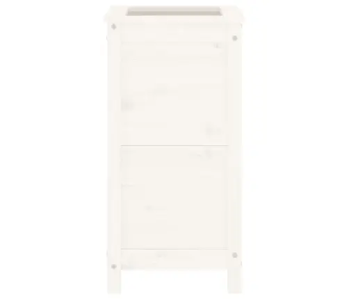 Dārza Puķu Kaste, Balta, 40X40X78 Cm, Priedes Masīvkoks Vidaxl