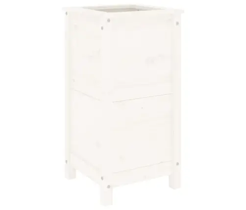 Dārza Puķu Kaste, Balta, 40X40X78 Cm, Priedes Masīvkoks Vidaxl