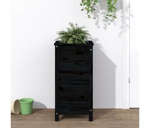 Taimekast, Must, 40X40X78 cm Männipuit