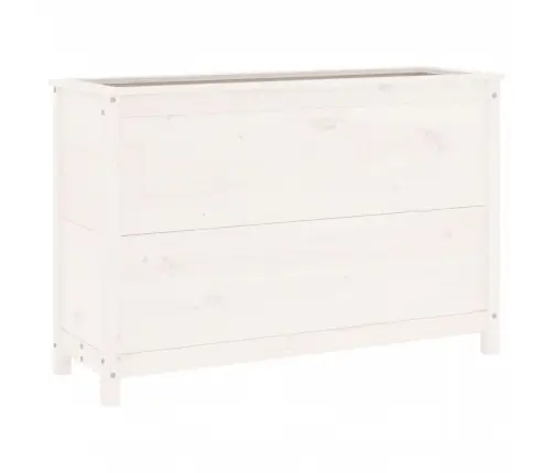 Augstā Puķu Kaste, Balta, 119,5X40X78 Cm, Priedes Masīvkoks Vidaxl