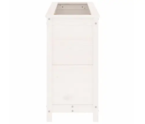 Augstā Puķu Kaste, Balta, 119,5X40X78 Cm, Priedes Masīvkoks Vidaxl