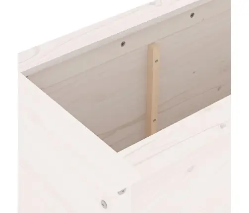 Augstā Puķu Kaste, Balta, 119,5X40X78 Cm, Priedes Masīvkoks Vidaxl