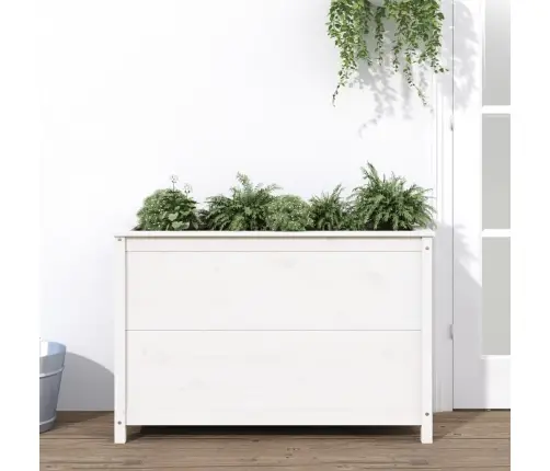 Augstā Puķu Kaste, Balta, 119,5X40X78 Cm, Priedes Masīvkoks Vidaxl