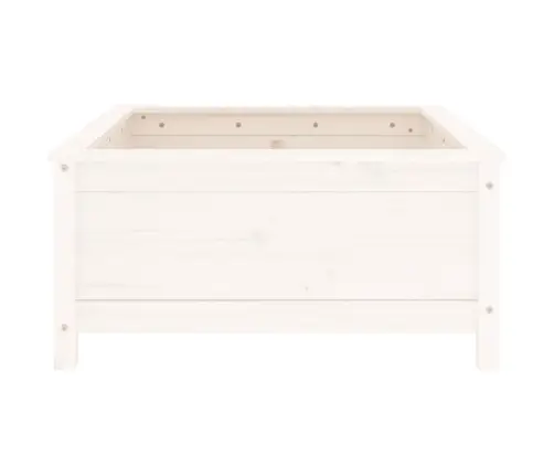 Dārza Puķu Kaste, Balta, 82,5X82,5X39 Cm, Priedes Masīvkoks Vidaxl