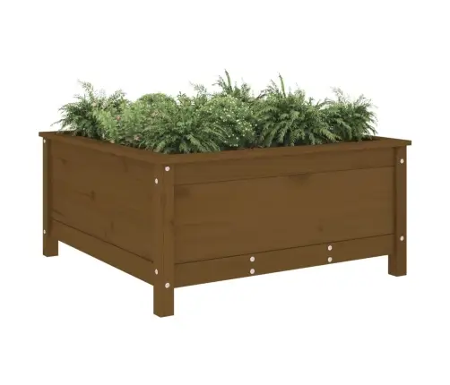 Dārza Puķu Kaste, Brūna, 82,5X82,5X39 Cm, Priedes Masīvkoks Vidaxl