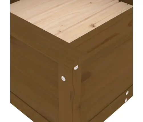 Dārza Puķu Kaste, Brūna, 82,5X82,5X39 Cm, Priedes Masīvkoks Vidaxl