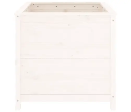 Dārza Puķu Kaste, Balta, 82,5X82,5X78 Cm, Priedes Masīvkoks Vidaxl