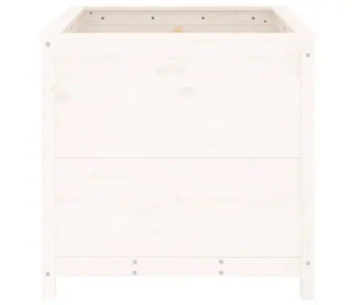 Dārza Puķu Kaste, Balta, 82,5X82,5X78 Cm, Priedes Masīvkoks Vidaxl