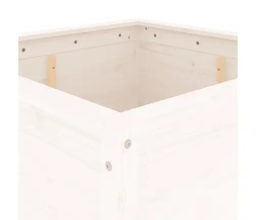 Dārza Puķu Kaste, Balta, 82,5X82,5X78 Cm, Priedes Masīvkoks Vidaxl