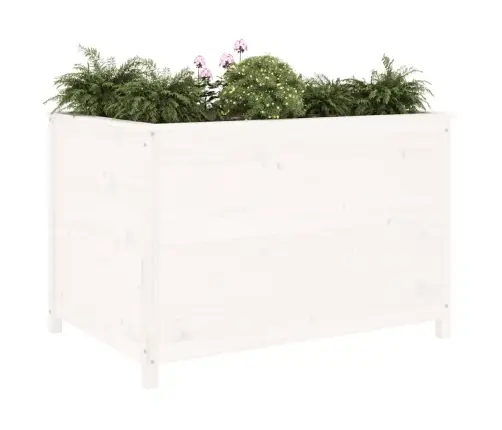 Augstā Puķu Kaste, Balta, 119,5X82,5X78 Cm, Priedes Masīvkoks Vidaxl