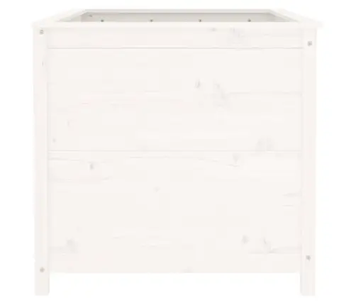 Augstā Puķu Kaste, Balta, 119,5X82,5X78 Cm, Priedes Masīvkoks Vidaxl