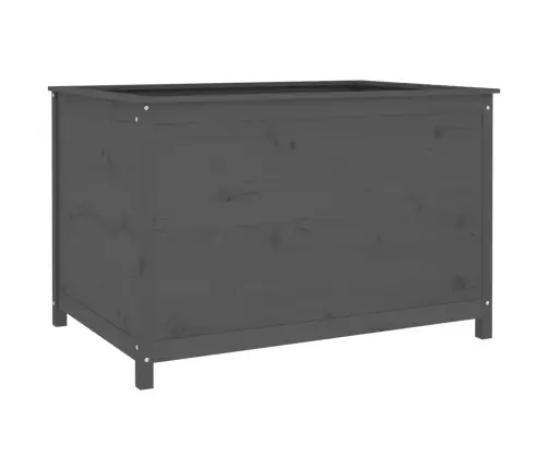 Augstā Puķu Kaste, Pelēka, 119,5X82,5X78 Cm, Priedes Masīvkoks Vidaxl