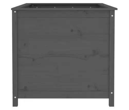 Augstā Puķu Kaste, Pelēka, 119,5X82,5X78 Cm, Priedes Masīvkoks Vidaxl