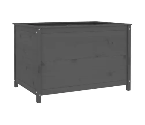 Augstā Puķu Kaste, Pelēka, 119,5X82,5X78 Cm, Priedes Masīvkoks Vidaxl