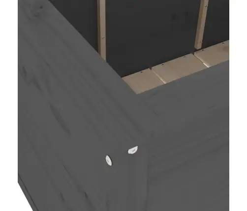 Augstā Puķu Kaste, Pelēka, 119,5X82,5X78 Cm, Priedes Masīvkoks Vidaxl