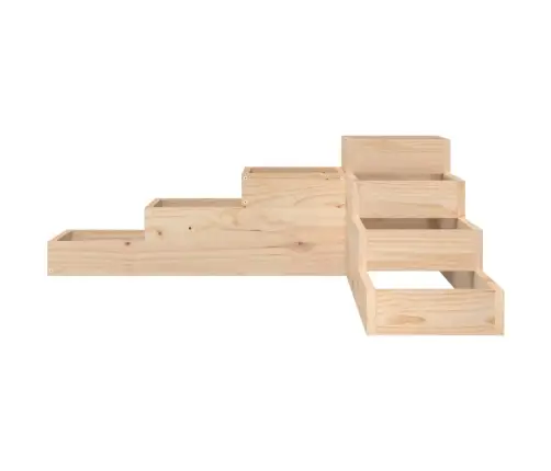 Sodo Vazonas, 4 Pakopų, 106X104,5X36 cm Pušies Masyvas