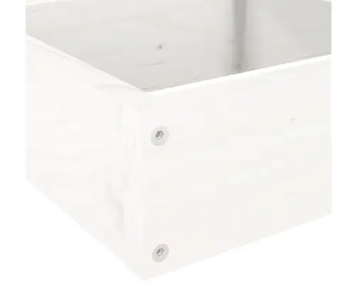 Puķu Kaste, 4 Līmeņi, 106X104,5X36 Cm, Balta, Priedes Masīvkoks Vidaxl