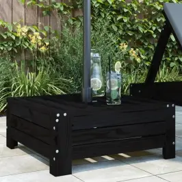 Saulessarga Statīva Pārsegs, Melns, Priedes Masīvkoks Vidaxl