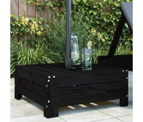 Saulessarga Statīva Pārsegs, Melns, Priedes Masīvkoks Vidaxl