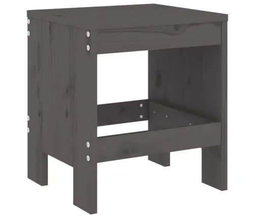 Sodo Taburetės, 2Vnt., Pilkos, 40X36X45cm Pušies Masyvas