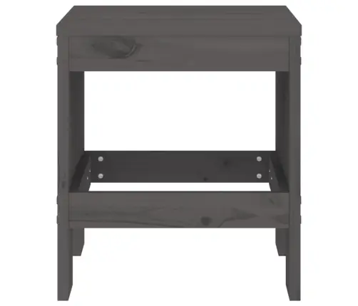 Sodo Taburetės, 2Vnt., Pilkos, 40X36X45cm Pušies Masyvas