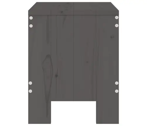 Sodo Taburetės, 2Vnt., Pilkos, 40X36X45cm Pušies Masyvas