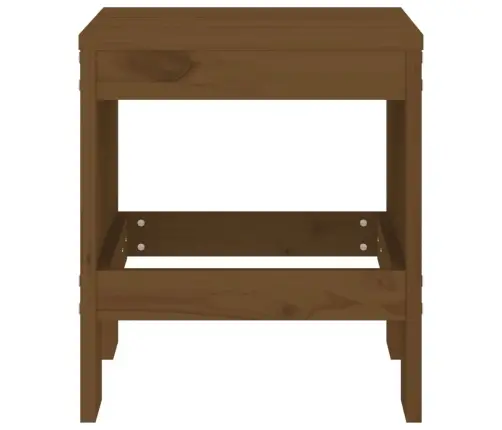 Sodo Taburetės, 2Vnt., Medaus Rudos, 40X36X45cm Pušies Masyvas