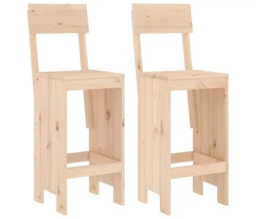 Bāra Krēsli, 2 Gab., 40X48,5X115,5 Cm, Priedes Masīvkoks Vidaxl