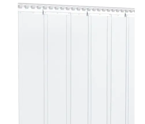 Durvju Aizkars, Caurspīdīgs, 200 Mm X 1,6 Mm, 10 M, Pvc Vidaxl