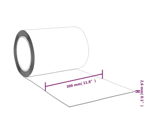 Durvju Aizkars, Caurspīdīgs, 300 Mm X 2,6 Mm, 10 M, Pvc Vidaxl