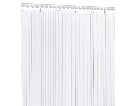 Durvju Aizkars, Caurspīdīgs, 300 Mm X 2,6 Mm, 10 M, Pvc Vidaxl