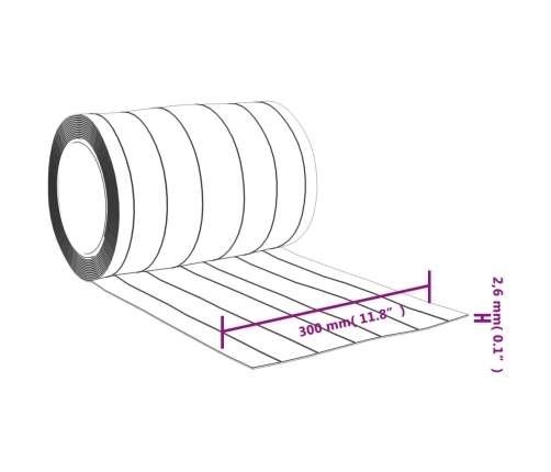 Durvju Aizkars, Caurspīdīgs, 300 Mm X 2,6 Mm, 10 M, Pvc Vidaxl