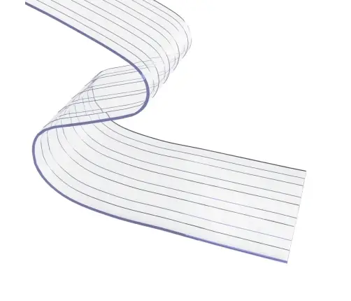 Durvju Aizkars, Caurspīdīgs, 300 Mm X 2,6 Mm, 25 M, Pvc Vidaxl