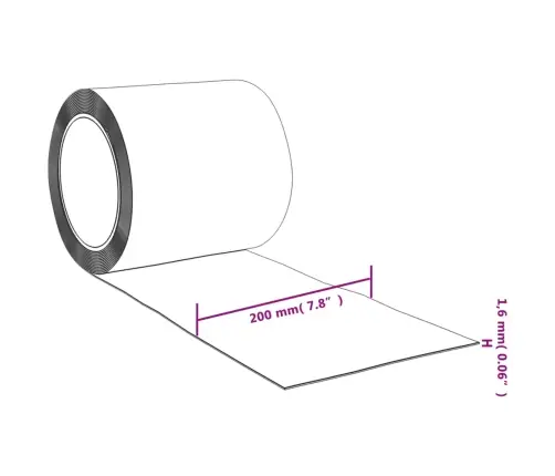 Durvju Aizkars, Sarkans, 200 Mmx1,6 Mm, 50 M, Pvc Vidaxl