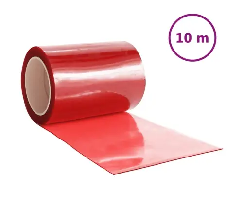 Durvju Aizkars, Sarkans, 300 Mm X 2,6 Mm, 10 M, Pvc Vidaxl