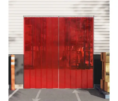 Durvju Aizkars, Sarkans, 300 Mm X 2,6 Mm, 10 M, Pvc Vidaxl