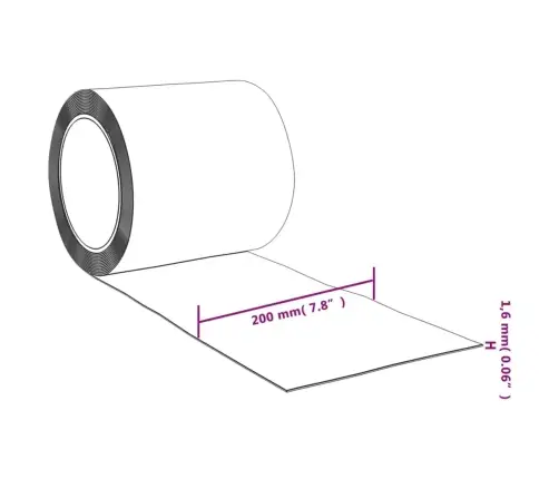 Durvju Aizkars, Zils, 200 Mm X 1,6 Mm, 50 M, Pvc Vidaxl