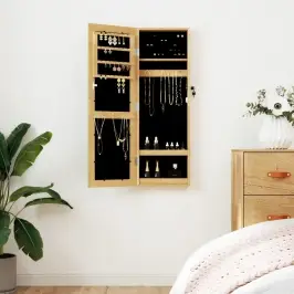 Sienas Rotaslietu Skapītis Ar Spoguli, 30X8,5X90 Cm Vidaxl