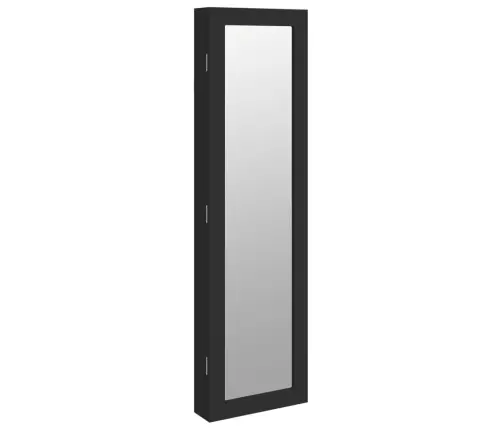 Seinale Kinnitatav Peegliga Ehetekapp, Must, 30 X 8,5 X 106 Cm