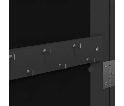 Seinale Kinnitatav Peegliga Ehetekapp, Must, 30 X 8,5 X 106 Cm